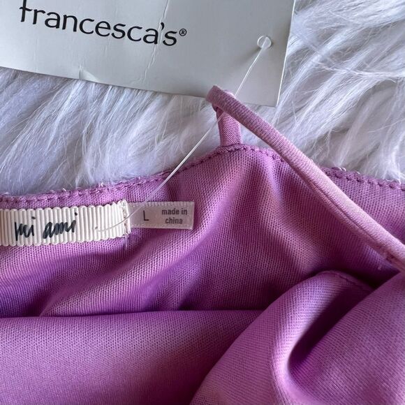 New Francesca’s Mi Ami Lavender Dress Size Large - Picture 5 of 8